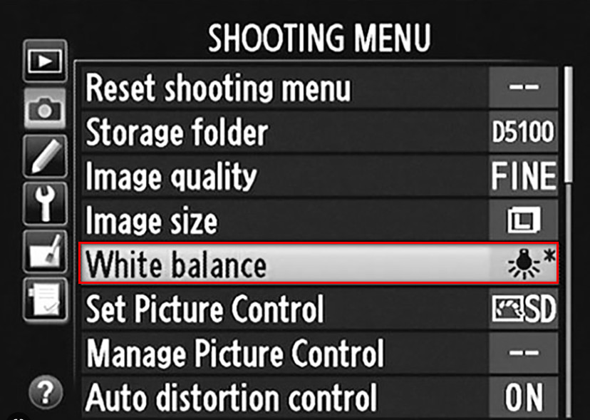 Adjust The Cameras White Balance To The Right Setting
